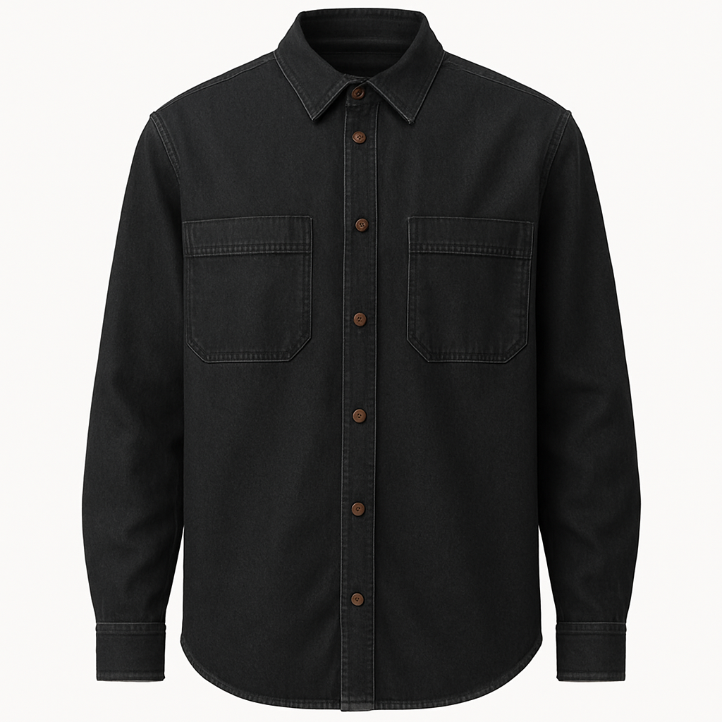 Denimhemd Schwarz - Kesbury Hemden
