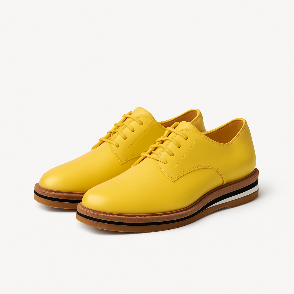 Gelbe Schnürschuhe - Kesbury Schuhe
