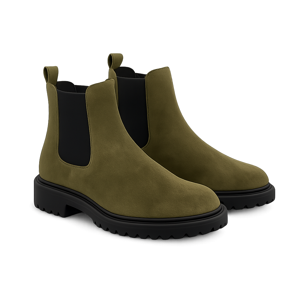 Grüne Chelsea Boots - Kesbury Schuhe