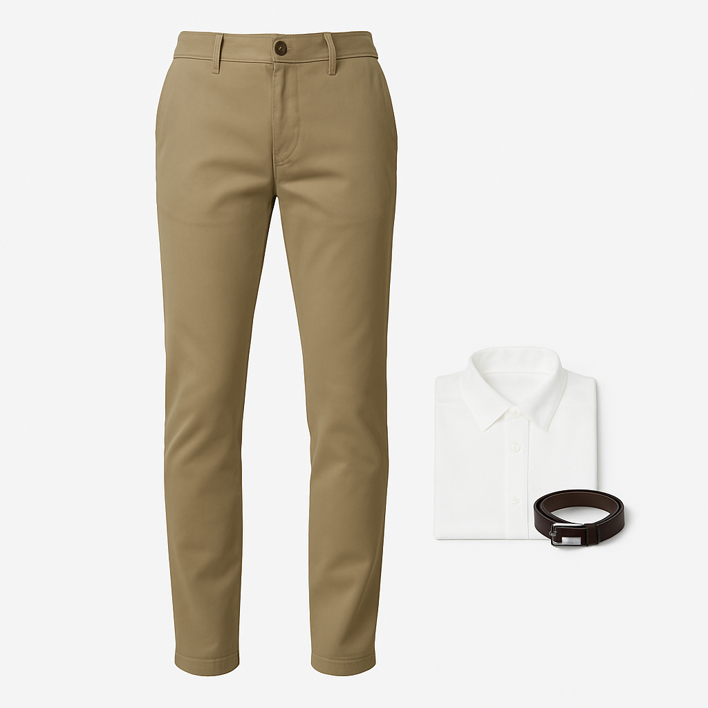 Khakifarbene Chinos - Kesbury Hosen