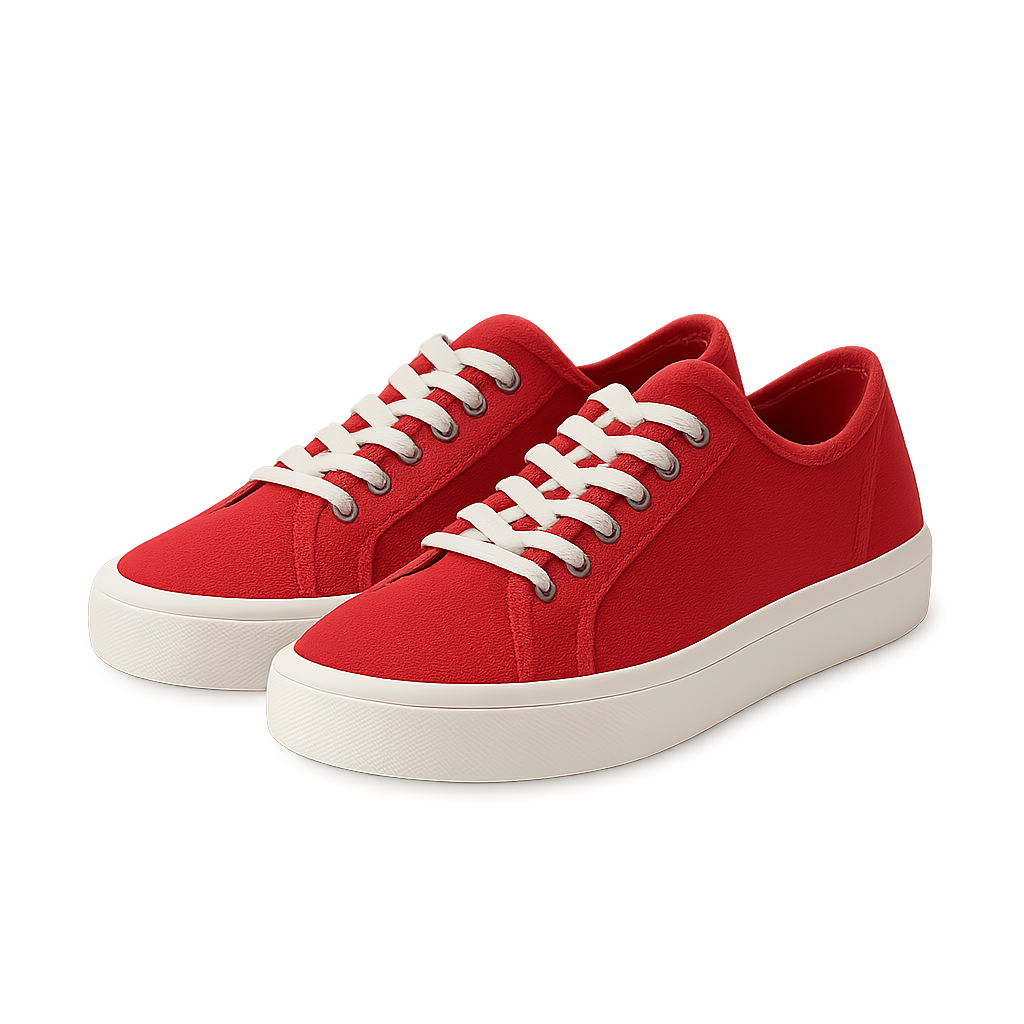 Rote Leinensneaker - Kesbury Schuhe